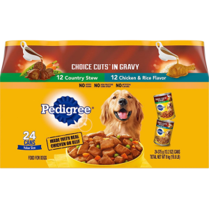 PEDIGREE CHOICE CUTS IN GRAVY Wet Dog Food Variety Pack | Country Stew & Chicken and Rice Flavor